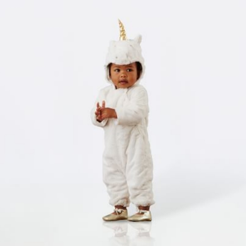 Pottery Barn Kids Unicorn 6-12M Snowsuit Costume - Picture 1 of 7